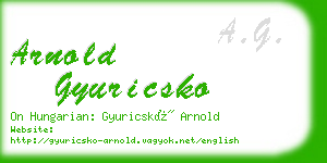 arnold gyuricsko business card